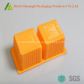 Disposable plastic biscuit tray with divisions